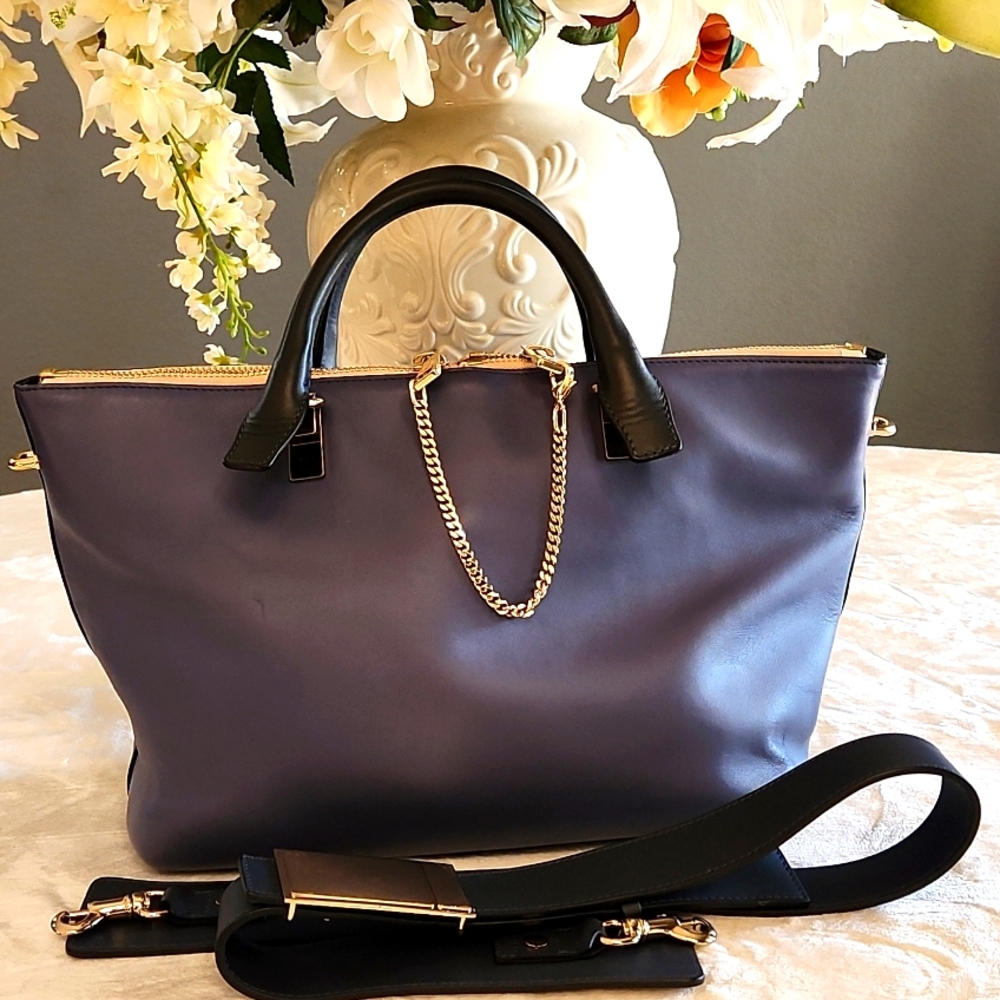 Chloe Bailey Two Toned Navy Bag